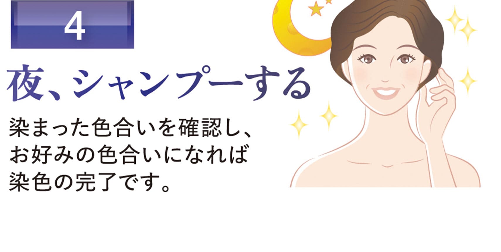 夜、シャンプーする