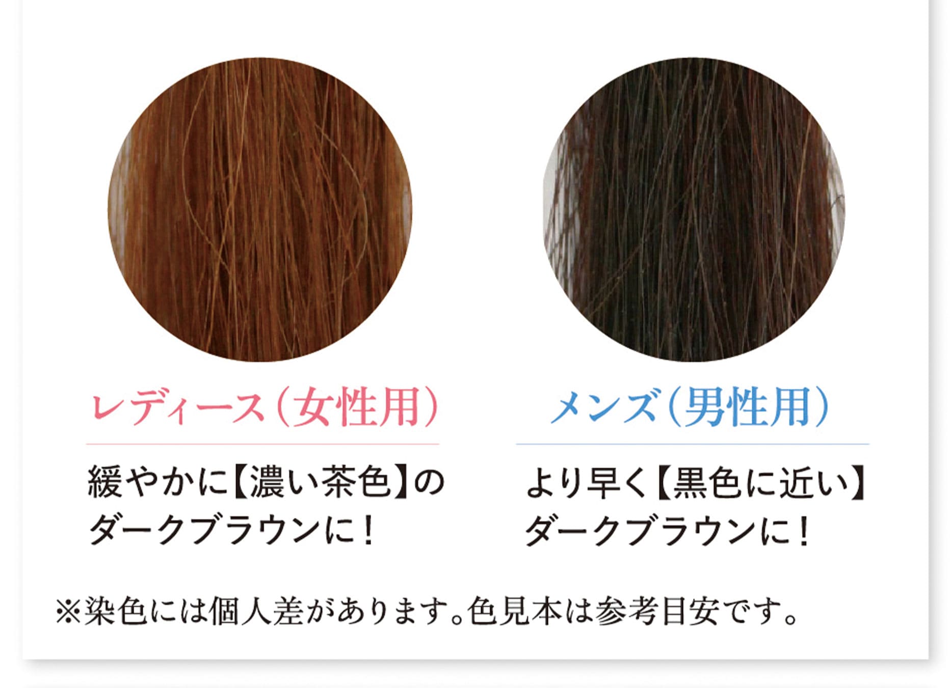 染色には個人差があります。色見本は参考目安です。